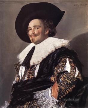 フランス・ハルス Painting - 笑うキャバリアの肖像画 オランダ黄金時代のフランス ハルス